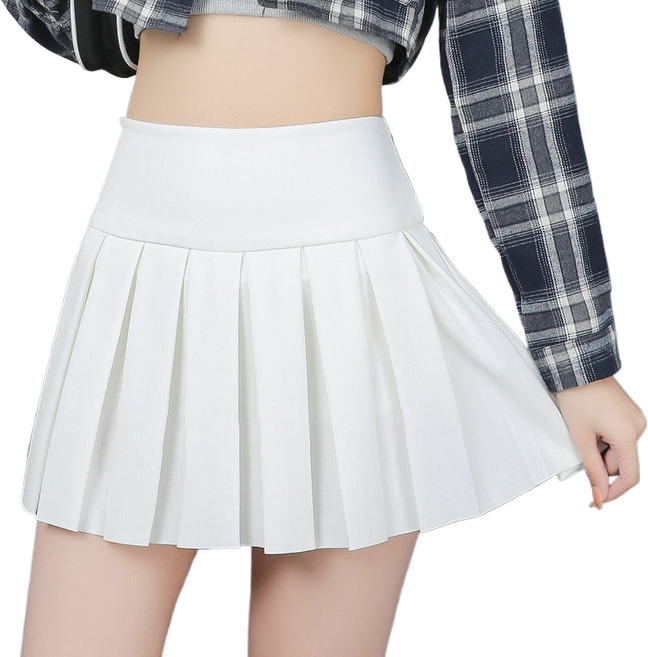 여성용 플리츠 스커트 하이웨스트 a라인 스커트 7X362