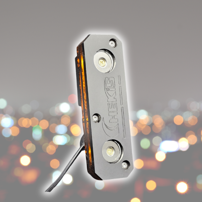 CHEKIS 체키스 오토바이 휴대폰 자석 슬림 충전 거치대 1구 RGB LED, 오렌지