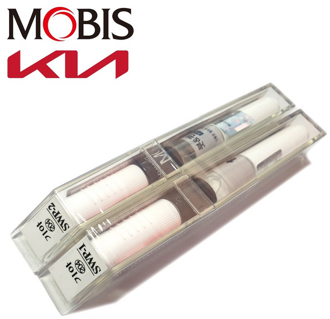 기아자동차 페인트 붓펫 현대모비스 모비스터치펜, 1개, SWP - 스노우화이트 펄 (+펄)