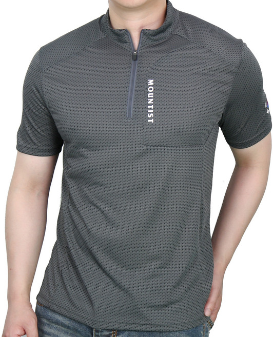 마운티스트 815 플래그 태극기 반팔 집업티셔츠(남) 벌집 스포츠 작업복 단체복 광복절