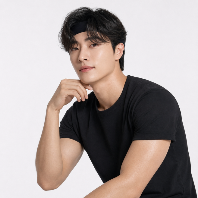 해피블루 스포츠 헤어밴드 러닝 헬스, 4개, 블랙
