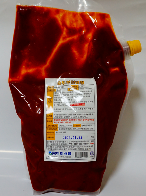 미미식품 순두부양념장 2kg 간편조리 찌개 소스, 1개
