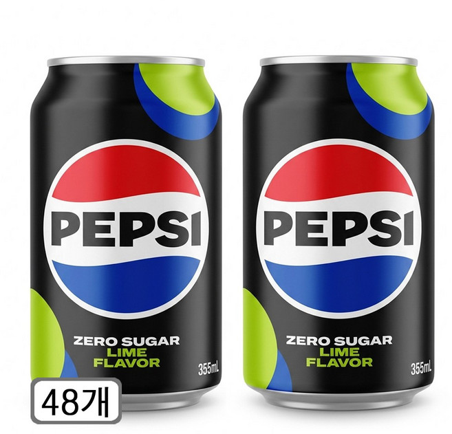 펩시 제로슈거 라임향, 355ml, 48개