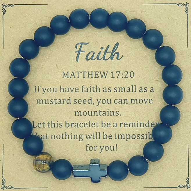 묵주팔찌 십자가 카톨릭 천주교 여성 남성 팔찌 첫영성체 선물 성물 굿즈 기도 기독교, 블랙, 1개