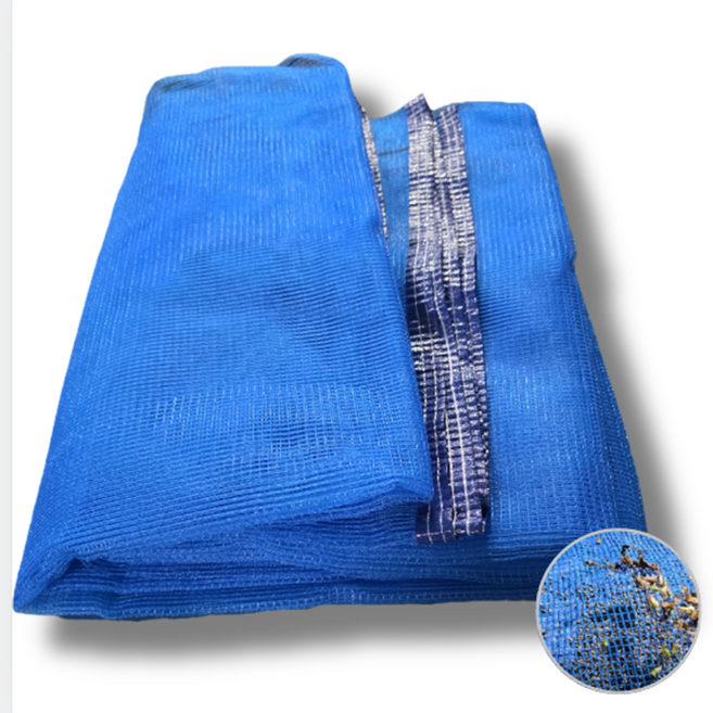 유림산업 알갱이가 빠지는 농산물 털이망 참깨털이망, 1개, 파란색 4mX6m