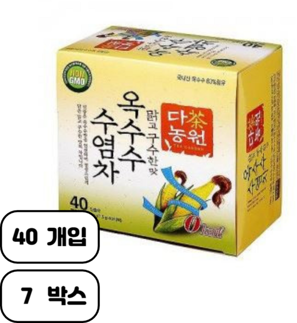 다농원 티백 차 옥수수차, 1.5g, 40개입, 7개, 1.5g