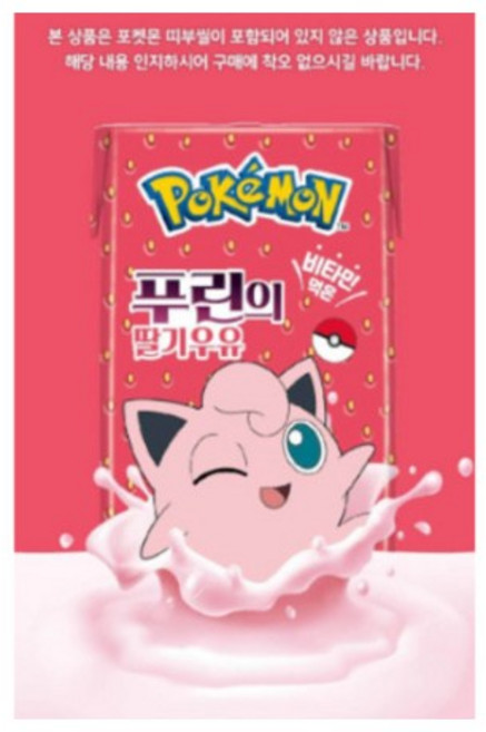 포켓몬 푸린의 딸기 우유, 190ml, 24개