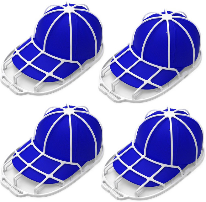 구김방지 2세대 캡 모자 세탁망 세탁틀, 화이트, 4개