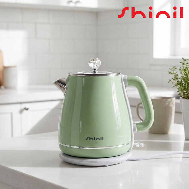 신일 전기포트 전기주전자 커피 티 포트 무선주전자 2중단열 1.8L 올리브, 신일 전기포트 1.8L 올리브