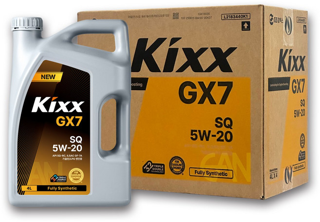 킥스 KIXX GX7 SQ (구 G1 FE SP) 5W20 4L 5L 6L 7L 가솔린 저점도, 1세트