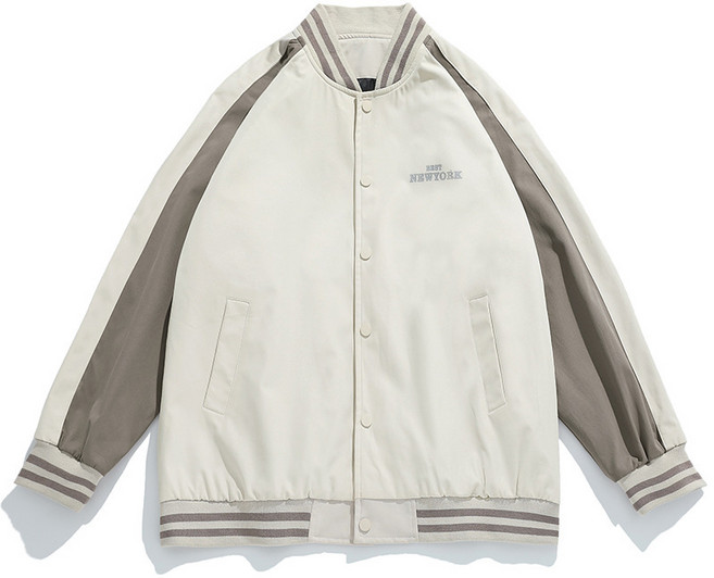 【撞色潮流】棒球服外套 夾克外套 休閒夾克 寬鬆外套 春季外套 潮流外套 韓版外套 日系風格 2025新款 寬鬆版型 百搭不挑人