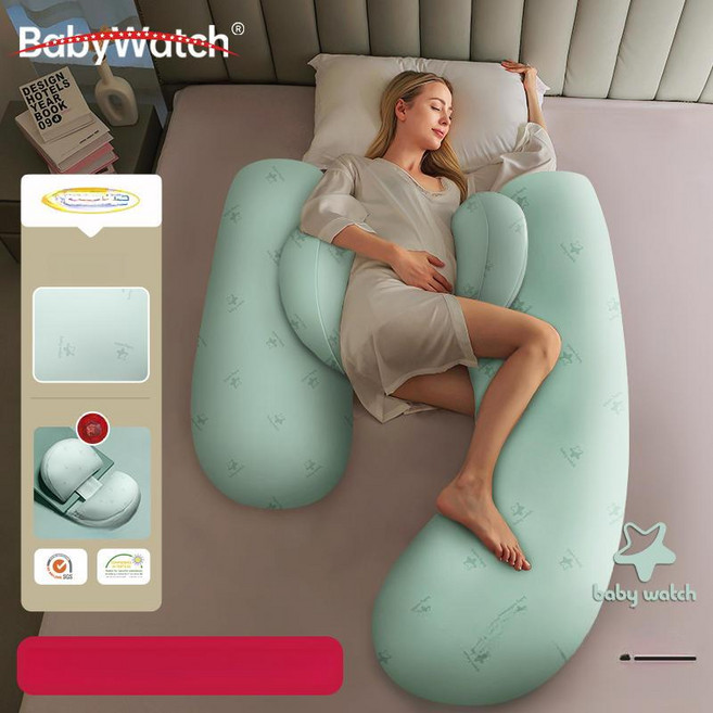 NOVA 에프시트 임산부베개 순면 임산부 임신축하선물, 베이비블루