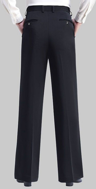 FANSYLI 남성 댄스팬츠 사교댄스 라틴댄스 스트레이트댄스팬츠 봄여름 얇은 댄스팬츠 빅사이즈 단체댄스복바지 X2408A203, 블랙