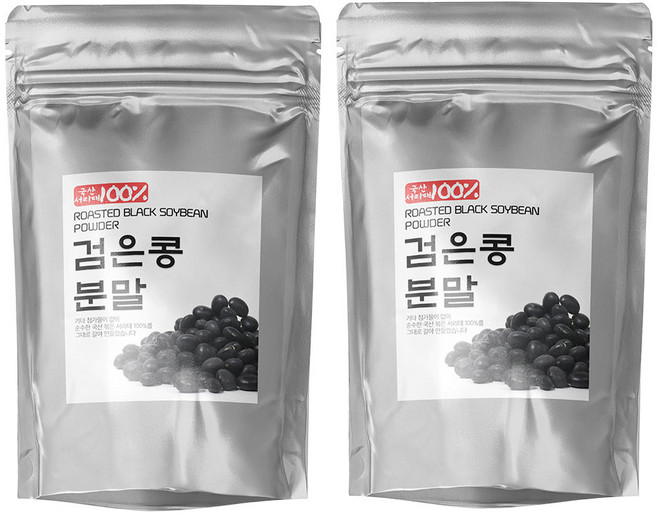 국산 검은콩 가루 600g(300g*2)번들 서리태 분말 검정콩, 600개, 300g