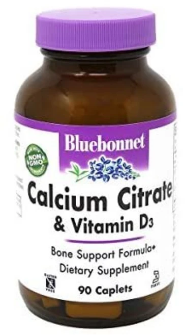 BlueBonnet 구연산 칼슘 플러스 비타민 D3 90캡슐, 90정, 1개 - 쿠팡