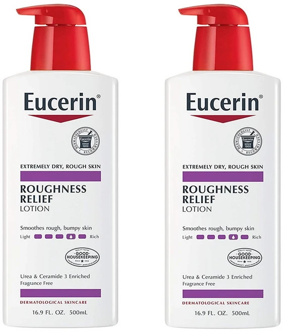Eucerin Roughness Relief Lotion 유세린 러프니스 릴리프 로션 16.9oz(500ml) 2팩, 2개, 500ml - 쿠팡