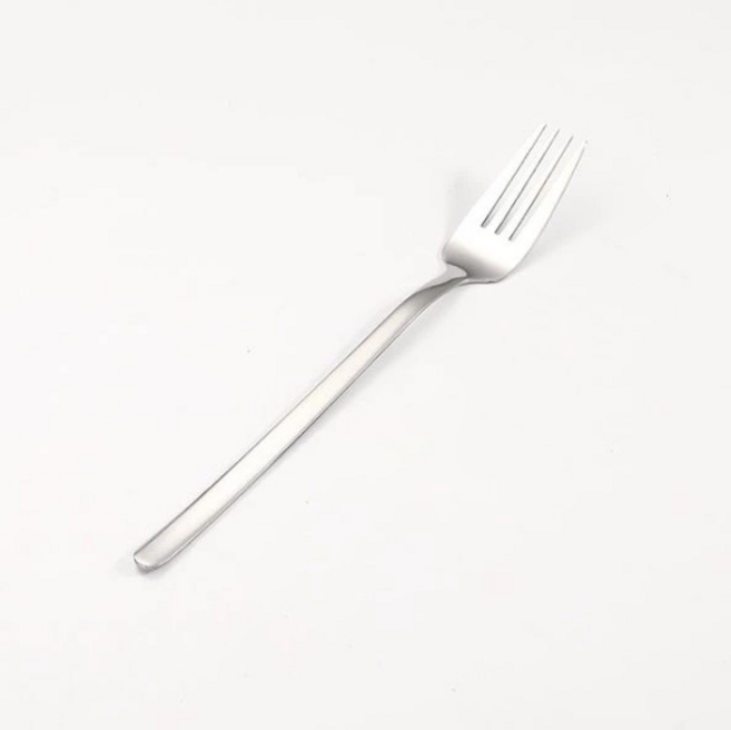 304不鏽鋼 - 防刮防鏽環保餐具, 銀色 - 北歐長柄叉, 1個