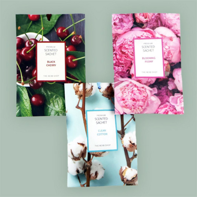 문가네 더허브샵 센티드 사쉐 종이방향제 10g 걸이형방향제, 클린코튼, 클린코튼