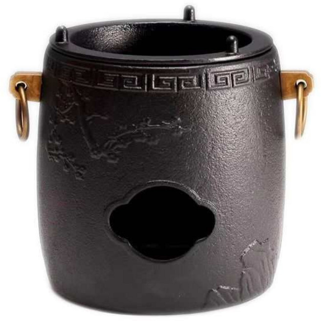 Shark家具 鑄鐵炭火爐 煮茶爐 單口風爐, 1個, 梅花風爐