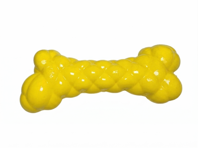 엘로스젠 강아지 장난감 삑삑이 뼈다귀, 1개, 엘로우