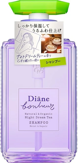 다이안 보누르 샴푸 [나이트 드림 티 향기] 모이스트 & 리페어 다이안 보누르 500ml 유기농 무첨가, 1개 - 쿠팡