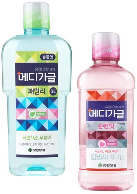 메디가글 패밀리 1L + 순한맛 피치 750ml / 순한 가글 세트, 1세트