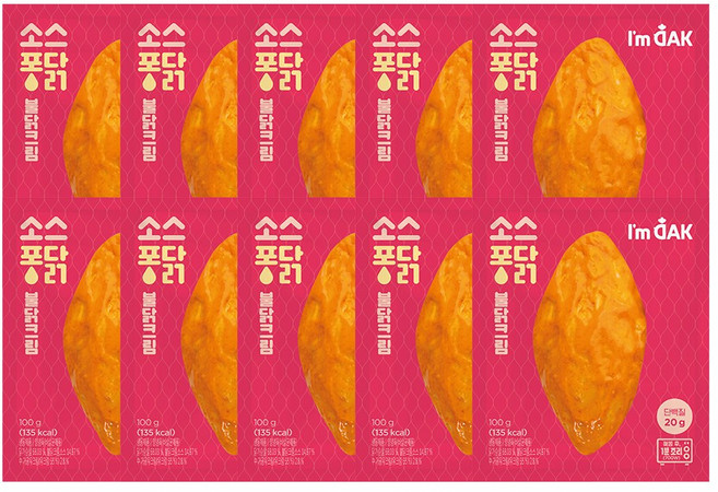 [아임닭] 소스퐁닭 불닭크림맛, 100g, 10개