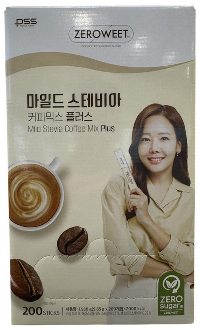 펄세스 마일드 스테비아 커피믹스 플러스 9.65g, 200개입, 1개