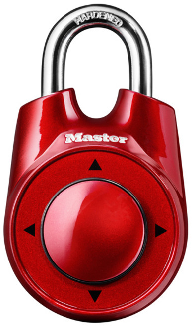 마스터락 철물대장 방향 자물쇠 1500ID 레드, 1개