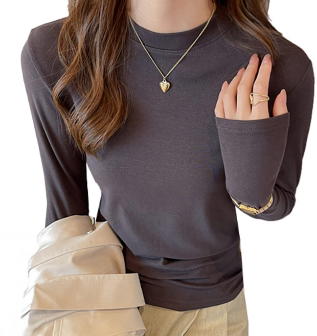 핑크셀럽 슬림핏 보들 모달 티셔츠