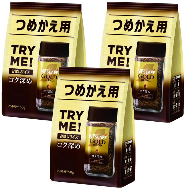 네스카페 골드 블렌드 깊은 풍미 리필용, 50g, 3개