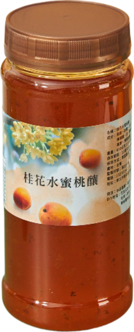 JJ蛋糕烘焙 桂花水蜜桃釀, 600g, 1個裝