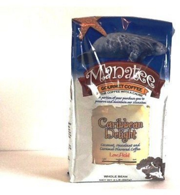 매너티 미식 커피 카리브해의 기쁨 홀빈 0.91kg (매너티) Manatee Gourmet Coffee Caribbean Delight Whole Bean 2lb by Manate, 1개, 홀빈(분쇄안함), 910g