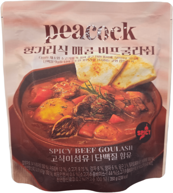 피코크 헝가리식 매콤 비프굴라쉬 350g(냉장), 1개, 350g