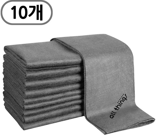 [안심소재] 얼띵스 더 커지고 물자국없는 초극세사 다용도 매직 행주, 10개