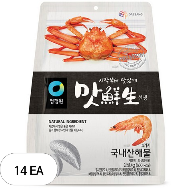 대상 청정원 맛선생 해물 분말, 250g, 14개