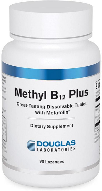 더글라스랩 비타민B12 메틸코발라민 활성엽산 로젠지 Douglas Laboratories Methyl B12 Plus, 90정, 1개