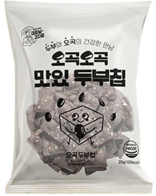 CJ프레시웨이 담양한과 이장님과자점 오곡두부칩, 20개, 20g