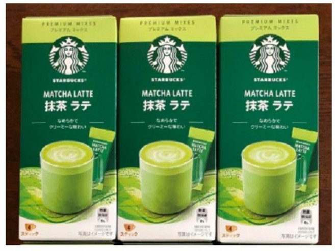 스타벅스 일본 말차 녹차라떼 파우더 가루 4포 24상자, 3개