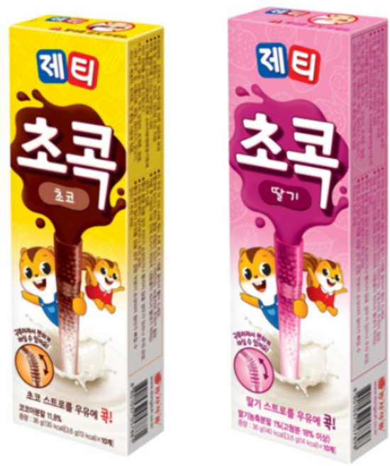 제티 초콕 딸기 초코 세트 (딸기맛 10개입 + 초코맛 10개입), 3.6g, 2개