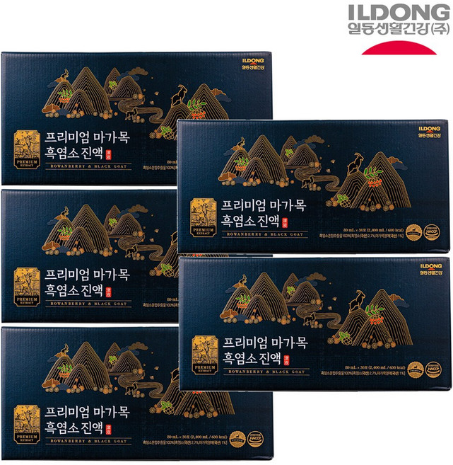 일동생활건강 프리미엄 마가목 흑염소진액, 5박스, 2.4L