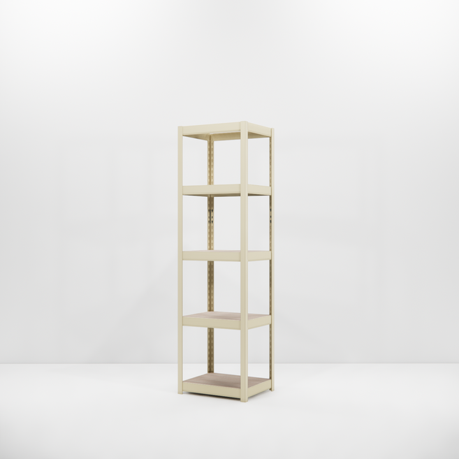 상도가구 몬스터랙 플러스 틈새 선반 시리즈 조립식 철제 슬림 좁은 틈새 수납장 주방 랙, 5단, 아이보리