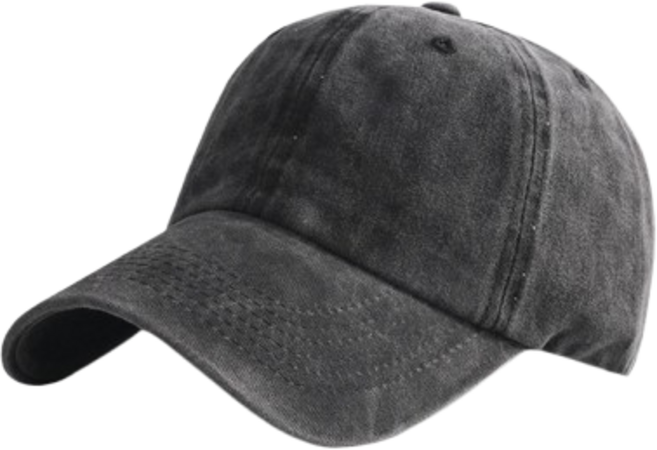 水洗 復古 平沿帽 - 男女適用經典款遮陽帽