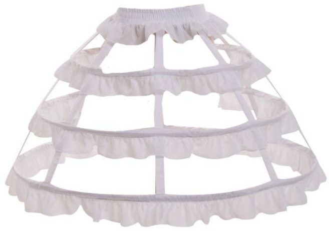 여성 소녀 롤리타 할로우 연잎 레이스 새장 피쉬 본 스커트 코스프레 드레스