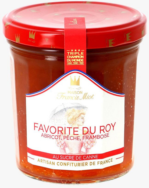 프랑스 프랑스 명장 프랜시스 미오 Francis Miot 살구 복숭아 사탕수수 곁들인 라즈베리잼 340g, 1개
