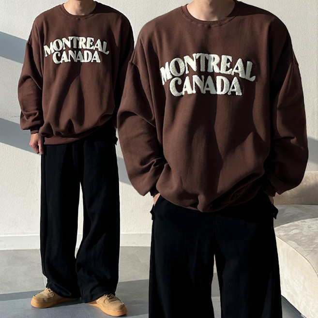 [기모]이런 남자 몬트리얼 오버핏 프리미엄 맨투맨