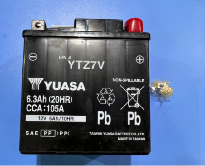 YUASA YTZ7V VRLA 機車電池 適用 YAMAHA NMAX 12V 6.3Ah (20HR), 1個