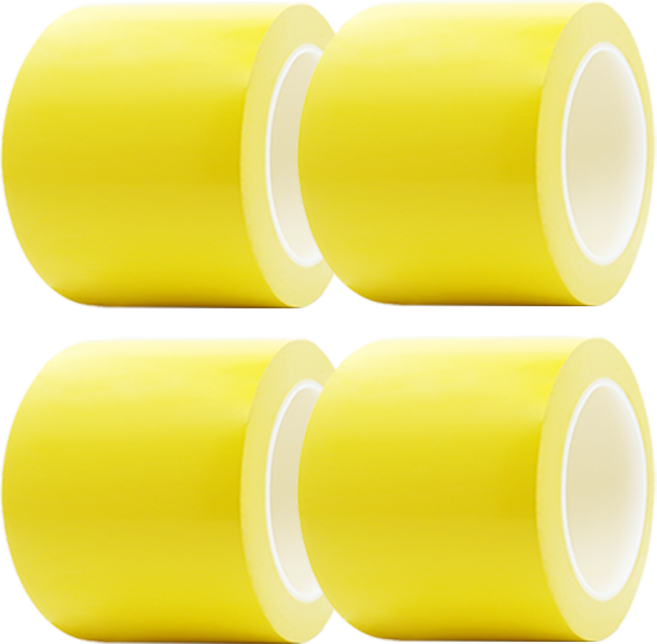 바닥 라인테이프 pvc 안전 구획 경계 100mm x 30M, 4개, 노랑