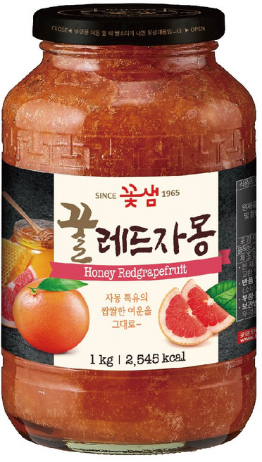 꽃샘 꿀 레드자몽, 1kg, 1개