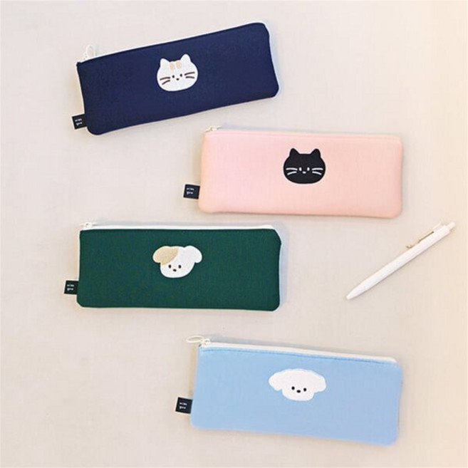 오첵 위드유 펜파우치 필통 펜케이스, 1.그린댕댕이, 색상, 1개